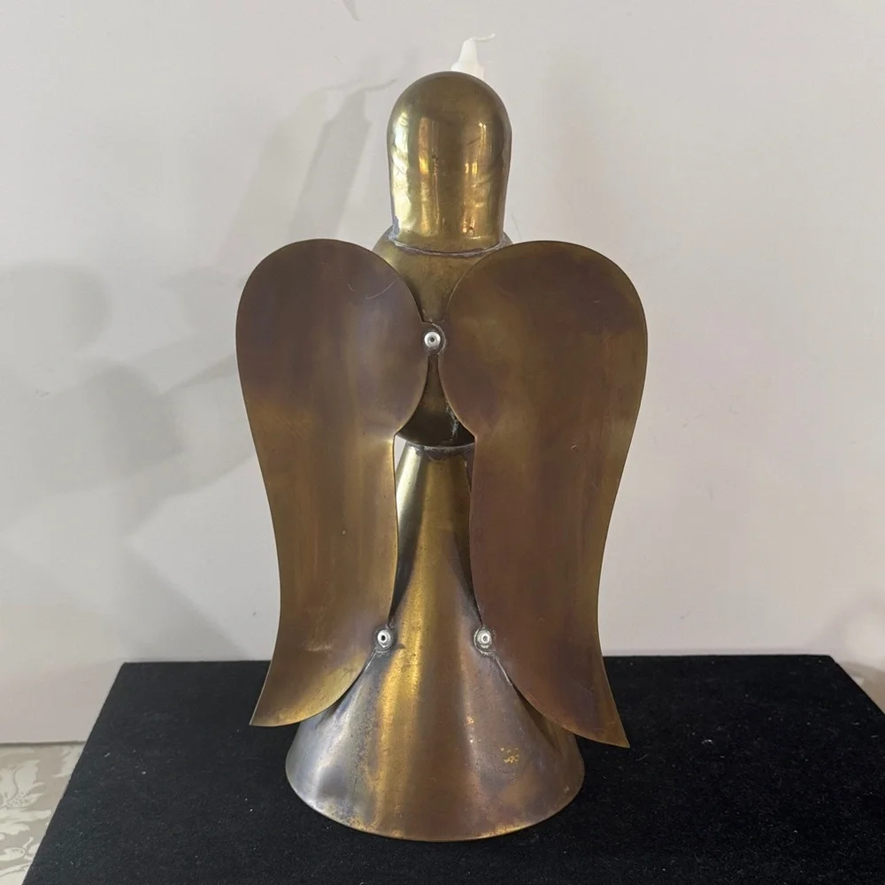 Brass Angel Candleholder Vintage Christmas Decor